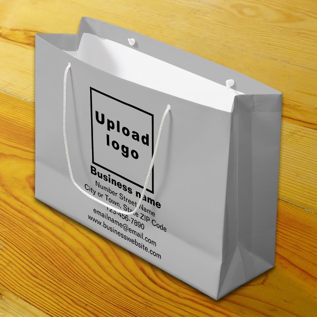 Geschenktüte für Großgeschenke in grauer Größe (Build brand name awareness. Your business brand on gray large gift bag.)