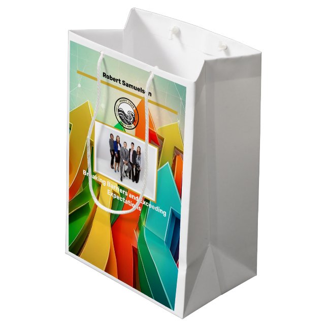 Geschenktüte für Unternehmen (Verkauf) (Rückseite Schrägansicht)