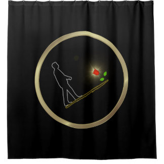 Geschenktüte Minimalkunst Duschvorhang