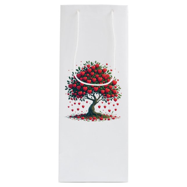 Geschenktüte mit Liebe Für Weinflaschen (Vorderseite)