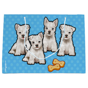 Geschenktüte mit niedlichen Welpen, Polka Dot Desi