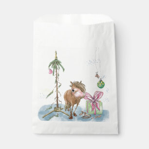 Geschenktüte mit Pferdebild für die Weihnachtszeit Geschenktütchen