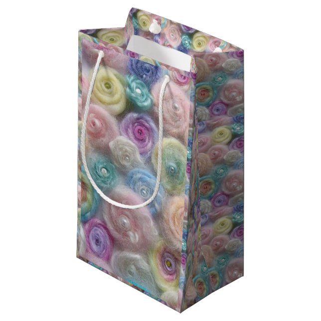 Geschenktüte Pastell Garne (Vorderseite Schrägansicht)