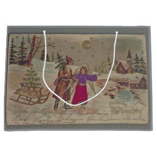 Geschenktüte VINTAGE WEIHNACHTSSZENE