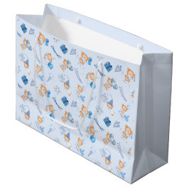 Geschenktüten Babydusche blau Große Geschenktüte