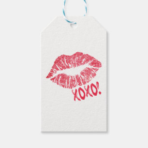 Geschenkumbau, Lippen xoxo. Geschenkanhänger