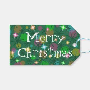 Geschenkumbauten der Weihnachtslicht-frohen Geschenkanhänger