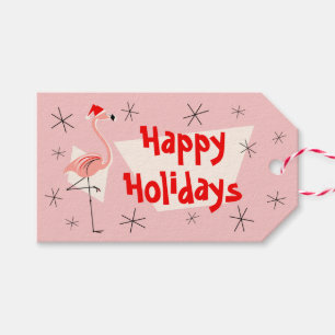 Geschenkumbauten Flamingo-Sankt-Rosas frohe Geschenkanhänger