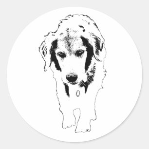 Geschenkumschlag-Retriever Runder Aufkleber