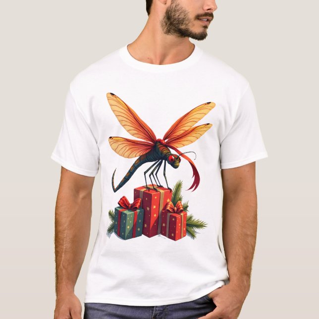 Geschenkverpackte Libelle T-Shirt (Vorderseite)