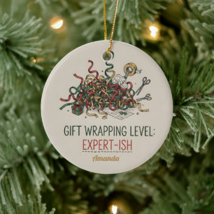 Geschenkverpackung Level Experte-ish Lustiges Weih Keramik Ornament
