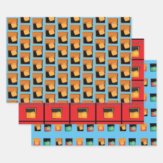 Geschenkwrap - Bourbon Aficionado 3 Designs Geschenkpapier Set