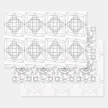 Geschenkwrap - Drei Mandala-Muster in Farbe (v.2)