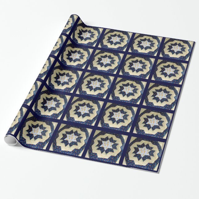 Geschenkwrap - Muster der gequilten Star-Blume Geschenkpapier (Ungerollt)