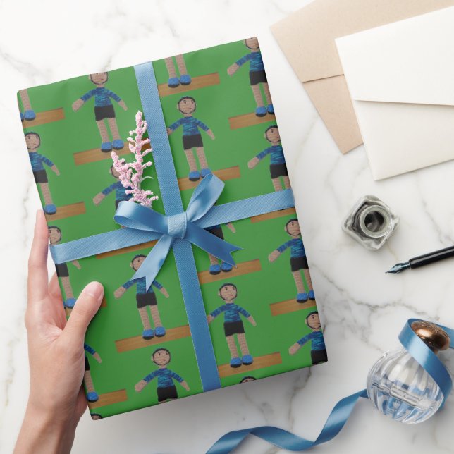 Geschenkwrap - Puppe mit Helm Geschenkpapier (Schenken)