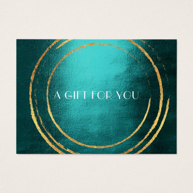 Geschenkzertifikat Aquamarine goldengeometrische Z (Vorderseite)