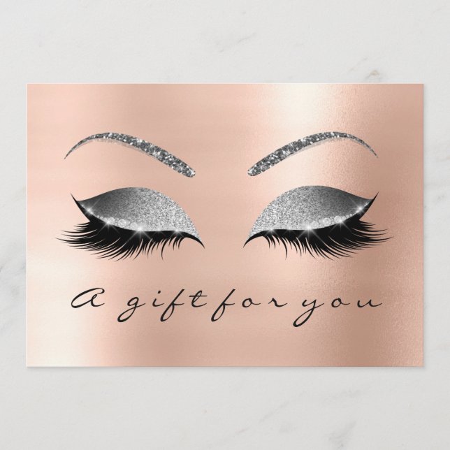 Geschenkzertifikat Blush Silver Lash Schönheitssal (Vorderseite)