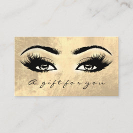 Geschenkzertifikat Brows Makeup Gold Lashes Schönh Rabattkarte