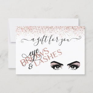 Geschenkzertifikat Eye Brown Lashes Rose Gold