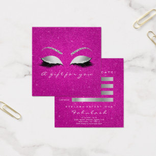 Geschenkzertifikat Glitzer Lash Gray Hot Pink Make