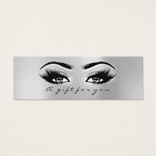 Geschenkzertifikat Grau klein ! Lashes Makeup arti (Vorderseite)
