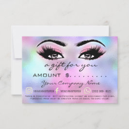 Geschenkzertifikat Holograph Pink Makeup Lashes