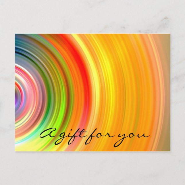 Geschenkzertifikat Holograph Rainbow Beauty Studio Postkarte (Vorderseite)