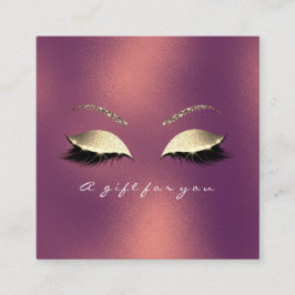 Geschenkzertifikat Kupfer Gold Lashes Makeup Auge Rabattkarte