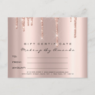 Geschenkzertifikat Lashes Erweiterung Makeup Postkarte