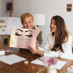 Geschenkzertifikat Lashes Erweiterung MakeupBlush  Postkarte