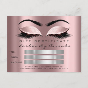 Geschenkzertifikat Makeup Lash Microblading Postkarte