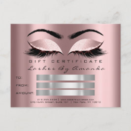 Geschenkzertifikat Makeup Lash Microblading Postkarte