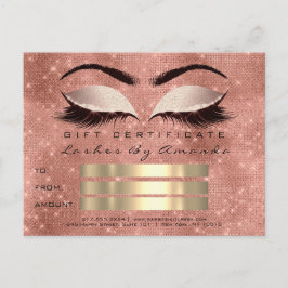 Geschenkzertifikat Mikroblading Cosmetologin Lashe Postkarte