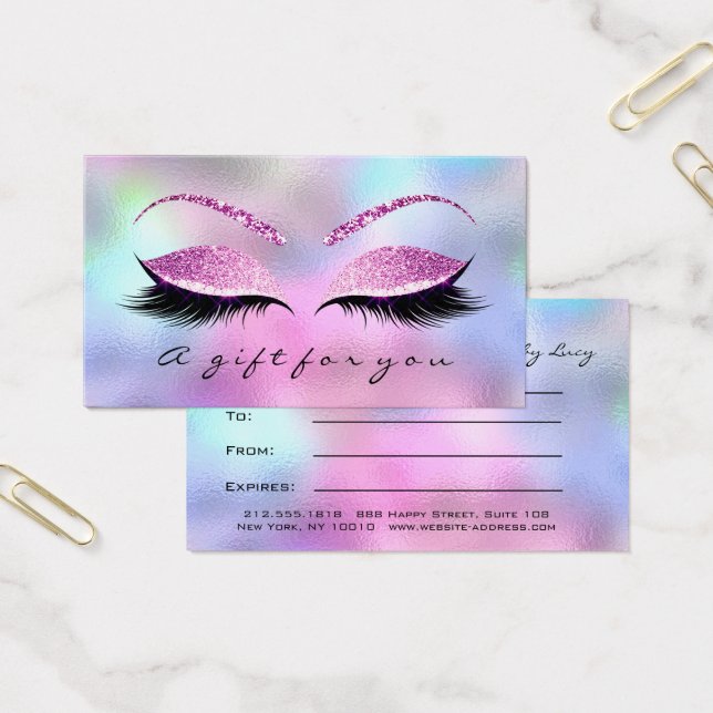 Geschenkzertifikat Ombre Pink Lash Extension Makeu (Büro)
