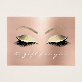 Geschenkzertifikat Rose Blush Gold Lashes Makeup