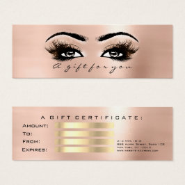 Geschenkzertifikat Rose Gold Lashes Makeup