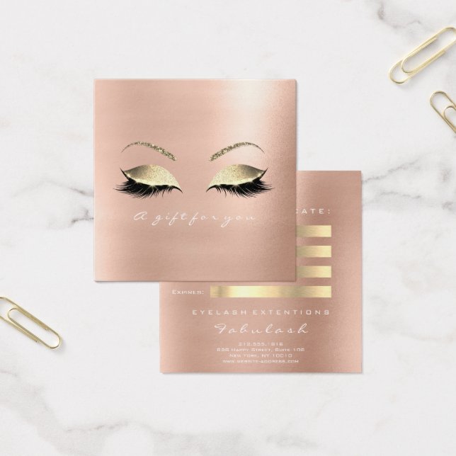Geschenkzertifikat Rose White Gold Lashes VIPs (Büro)