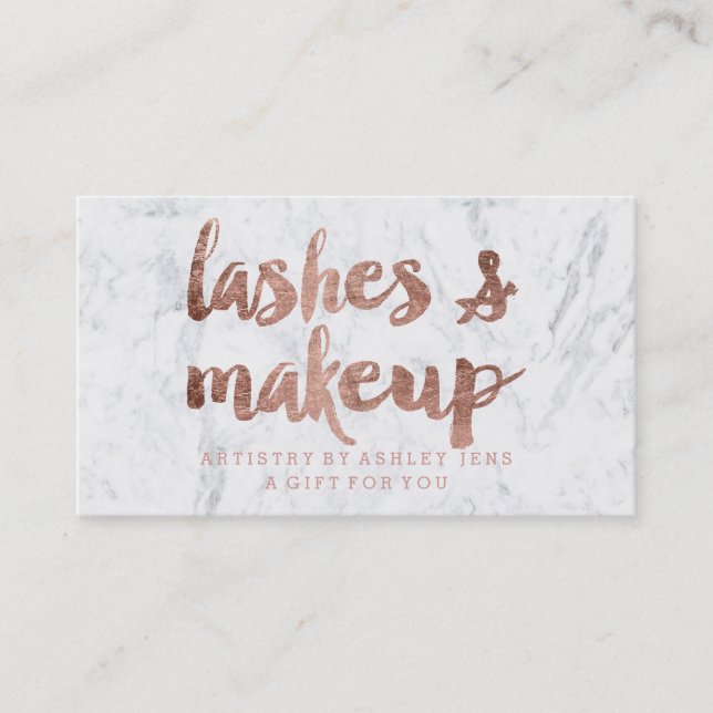 Geschenkzertifikat-Rosengold peitscht Rabattkarte (Vorderseite)