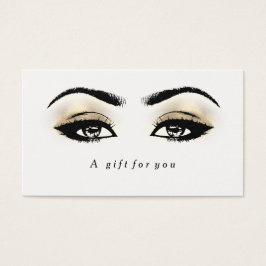 Geschenkzertifikat Weißer Glitzer Gold Lashes Make