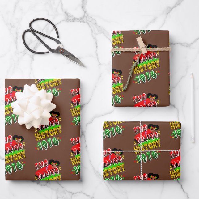Geschichte 1976 geschenkpapier set (Vorderseite)