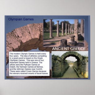Geschichte, antikes Griechenland, Olympische Spiel Poster
