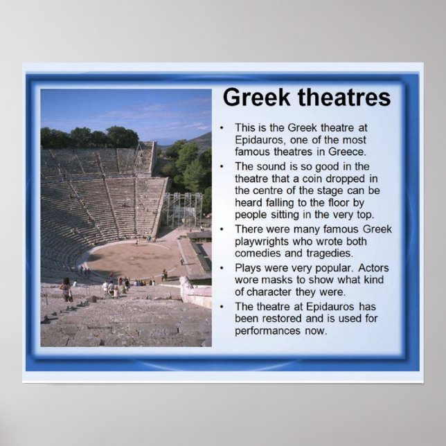 Geschichte, antikes Griechenland, Theater Poster (Vorne)