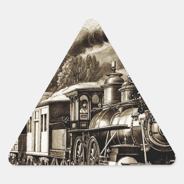 Geschichte der Dampflokomotive-Motor Dreieckiger Aufkleber (Vorderseite)