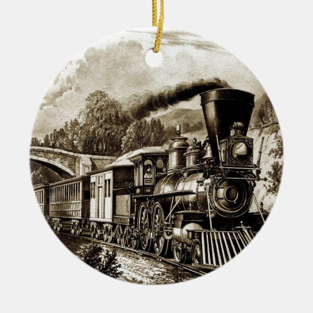 Geschichte der Dampflokomotive-Motor Keramikornament (Vorne)