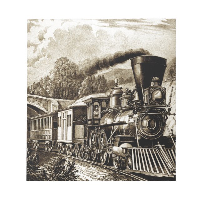 Geschichte der Dampflokomotive-Motor Notizblock (Vorderseite)