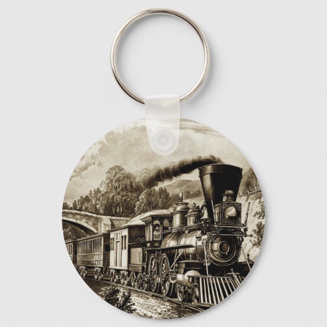 Geschichte der Dampflokomotive-Motor Schlüsselanhänger (Vorderseite)