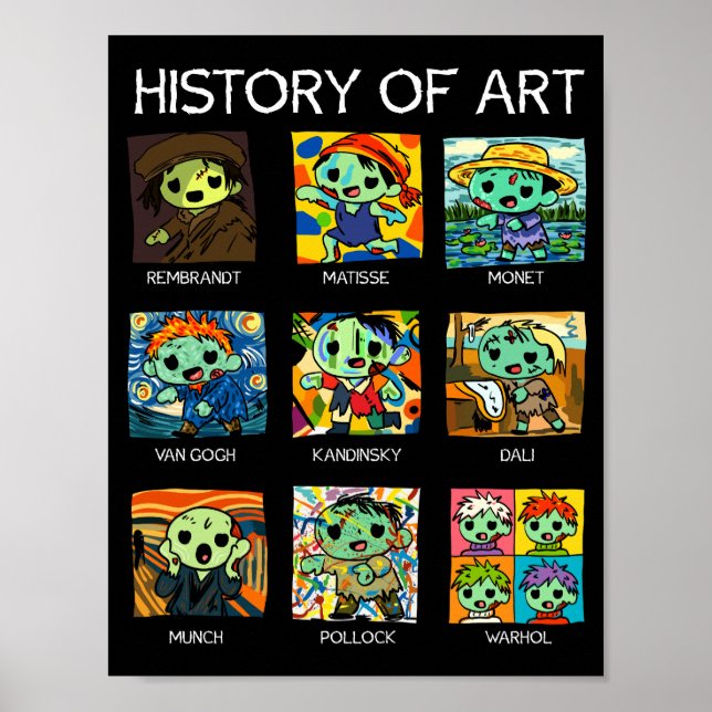 Geschichte der Kunst Zombie Parodie Poster (Vorne)
