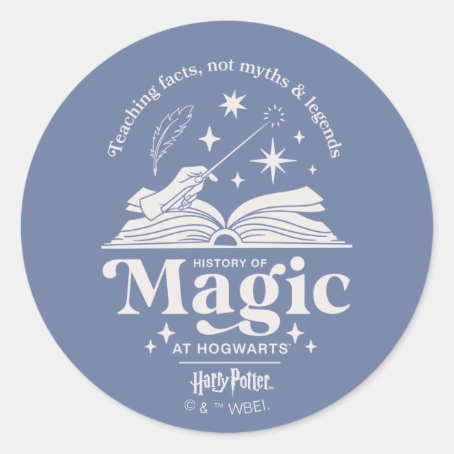 Geschichte der Magie bei HOGWARTS™ Runder Aufkleber (Vorderseite)
