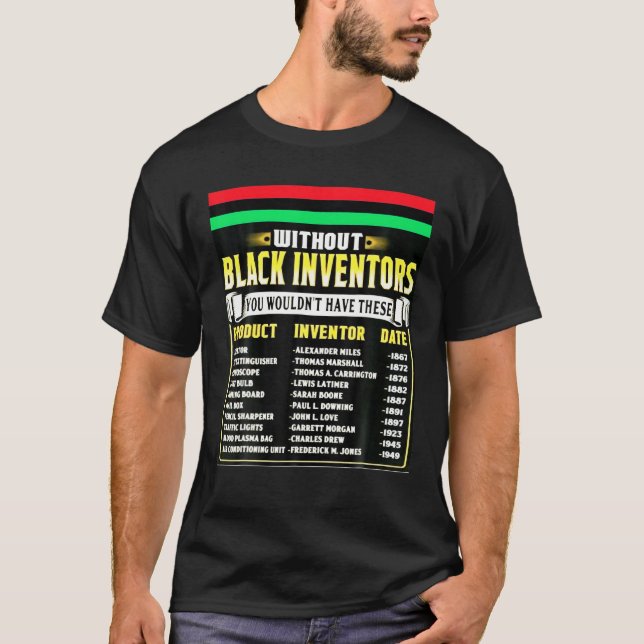 Geschichte der schwarzen Erfinder Monat 2A1 Monat T-Shirt (Vorderseite)