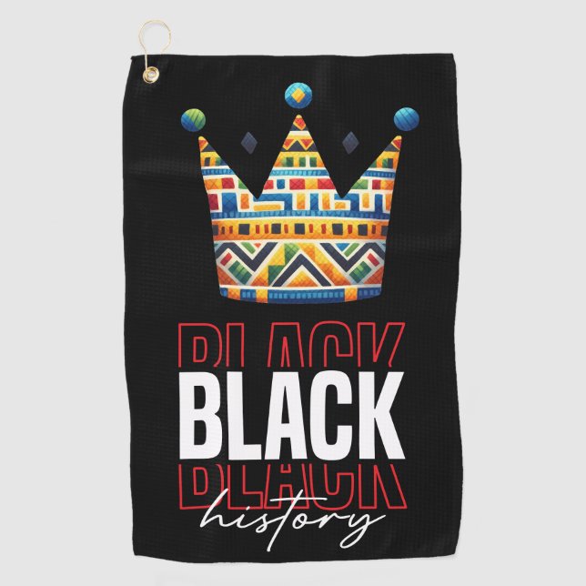 Geschichte der schwarzen Monate für Golfer Golfhandtuch (Vorderseite)